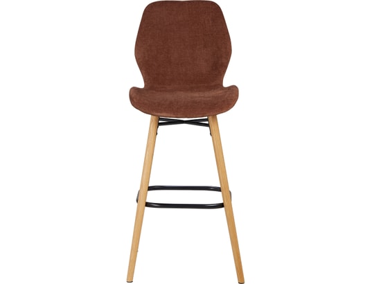 CONCEPT1 - Tabouret Lot de 2 T. Keri acajou tissu (plan)