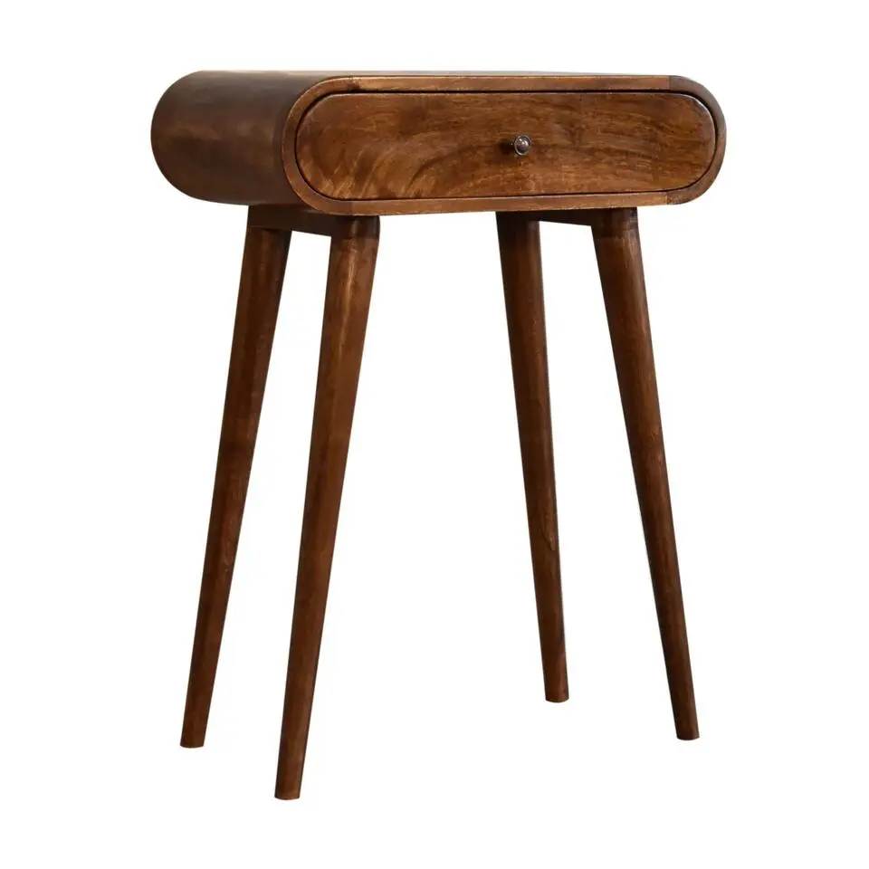Artisan Furniture Solid hout Ronde Kastanje Sidetable