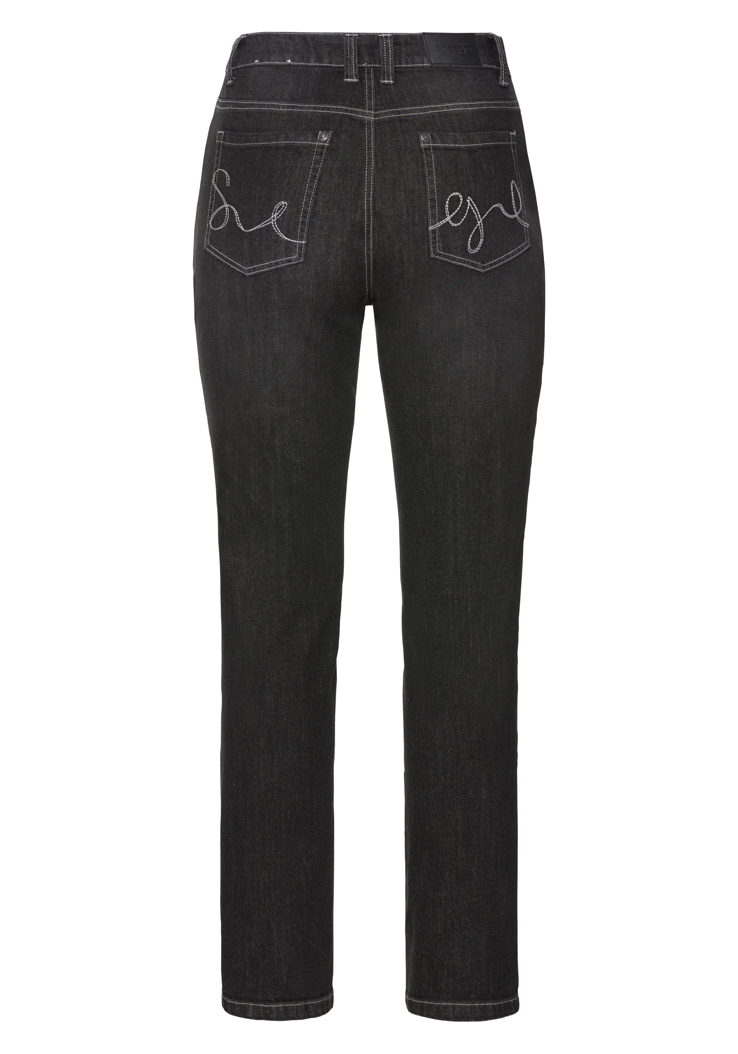 Gerade Jeans mit Shaping-Einsatz