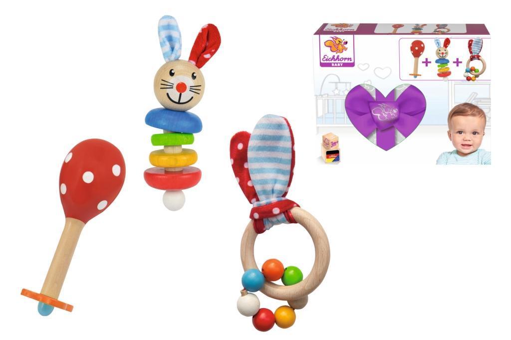 Holz-Greifling Starter-Set HASE 3-teilig