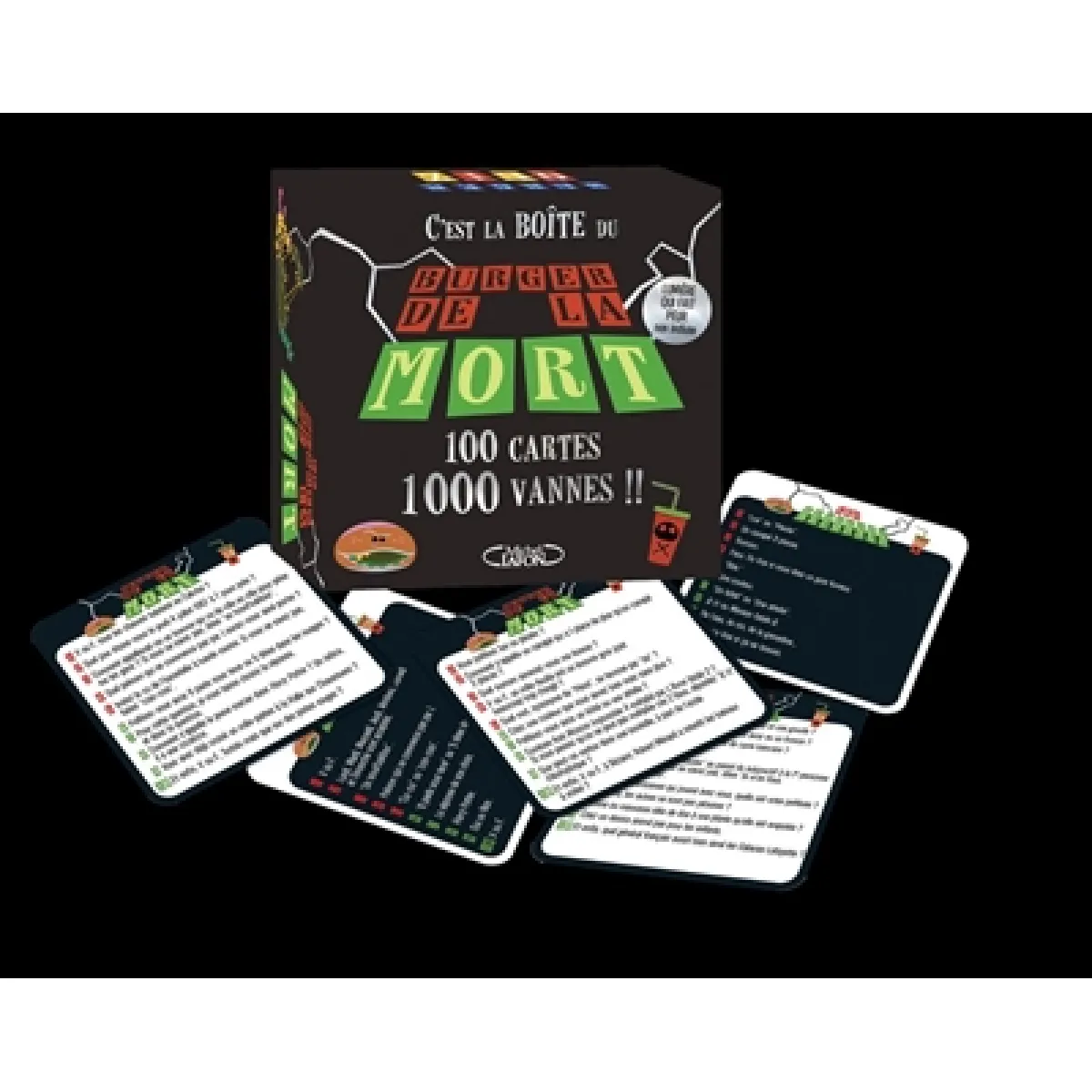 C'est la boîte du burger de la mort : 100 cartes, 1.000 vannes !! · Occasion