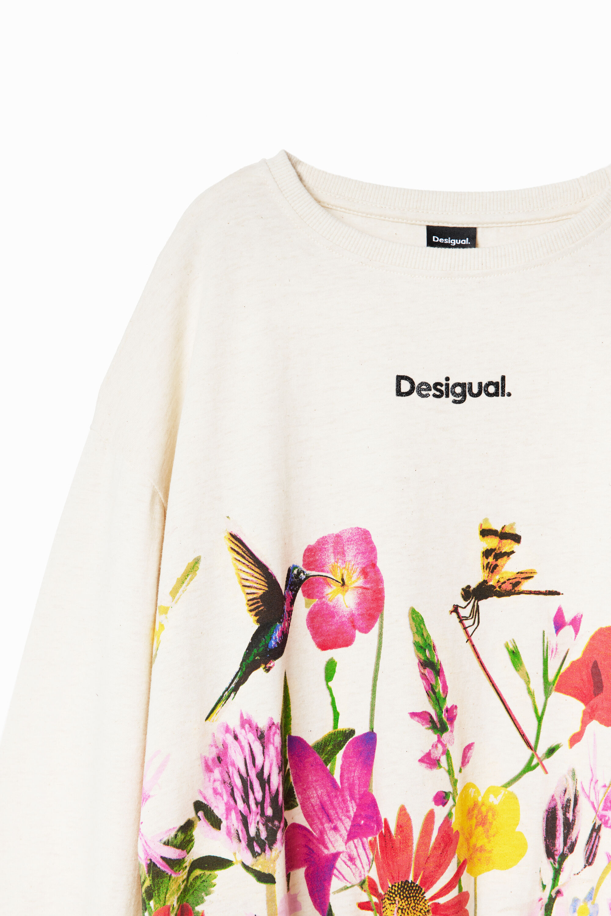 T-shirt froncé fleurs