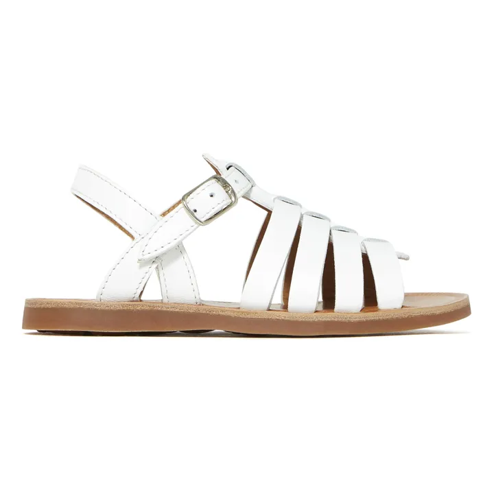Pom d'Api Sandales Plagette Strap | Blanc - Ivoire