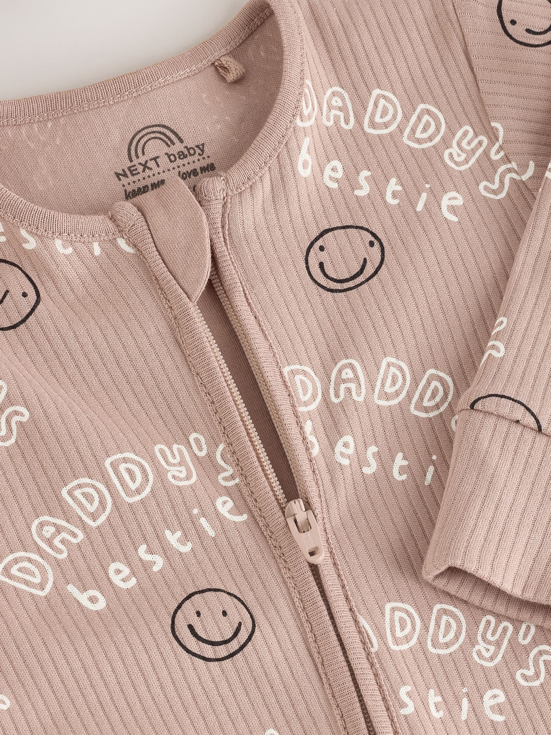 Neutraal - Family Two Way Zip Footless Baby Sleepsuit (0-18mths)