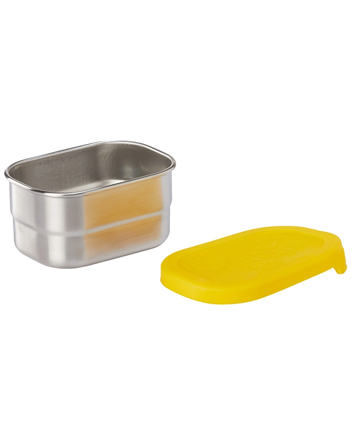 Edelstahl-Brotdose TIGER 4-teilig in silber/gelb