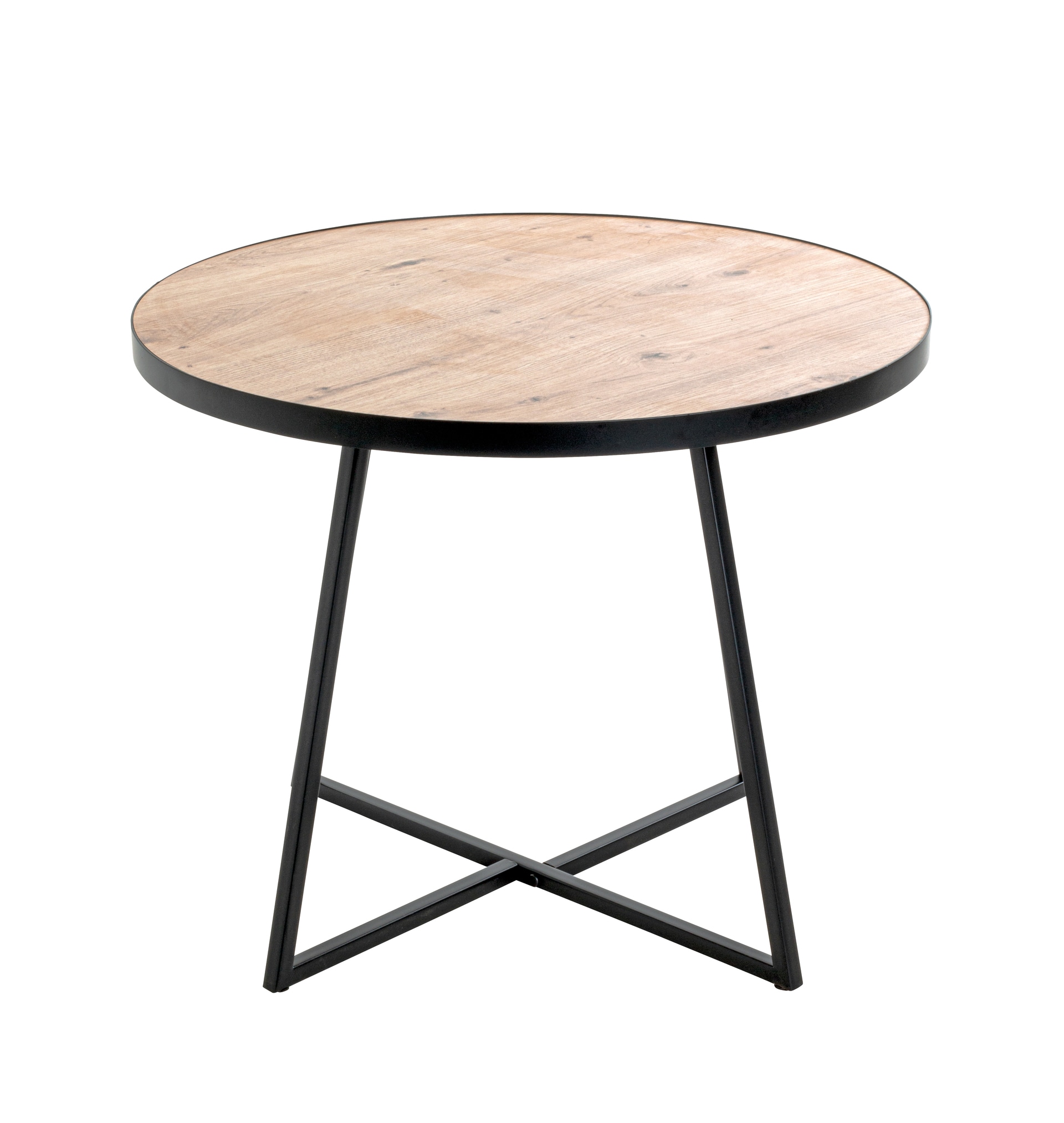 Beistelltisch 60 x 60 cm braun/schwarz