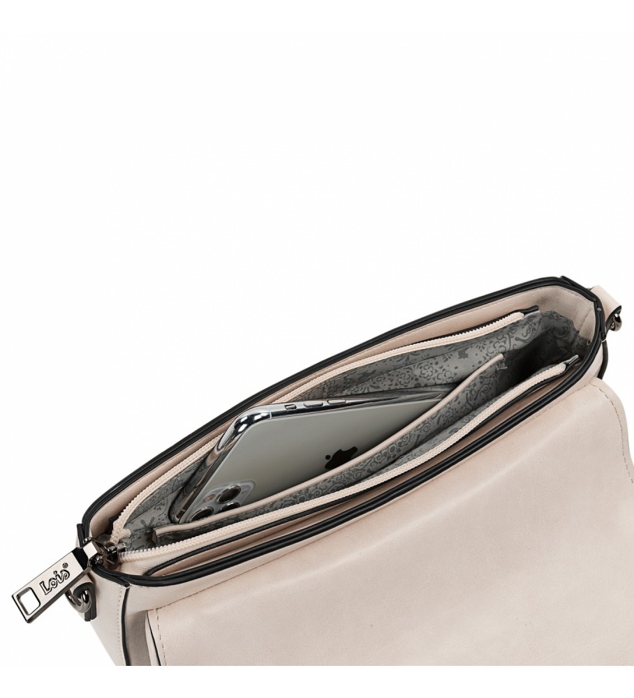 Bolsa de ombro Lois 313385 preta - 24x13,5x5cm -