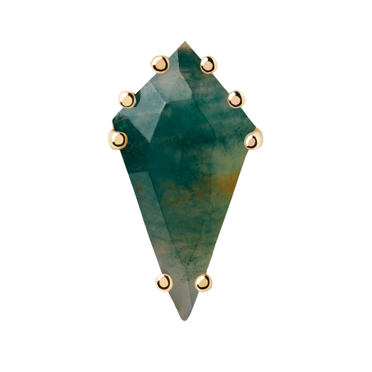 Boucle d'oreille individuelle PdPaola Akiro Agathe verte