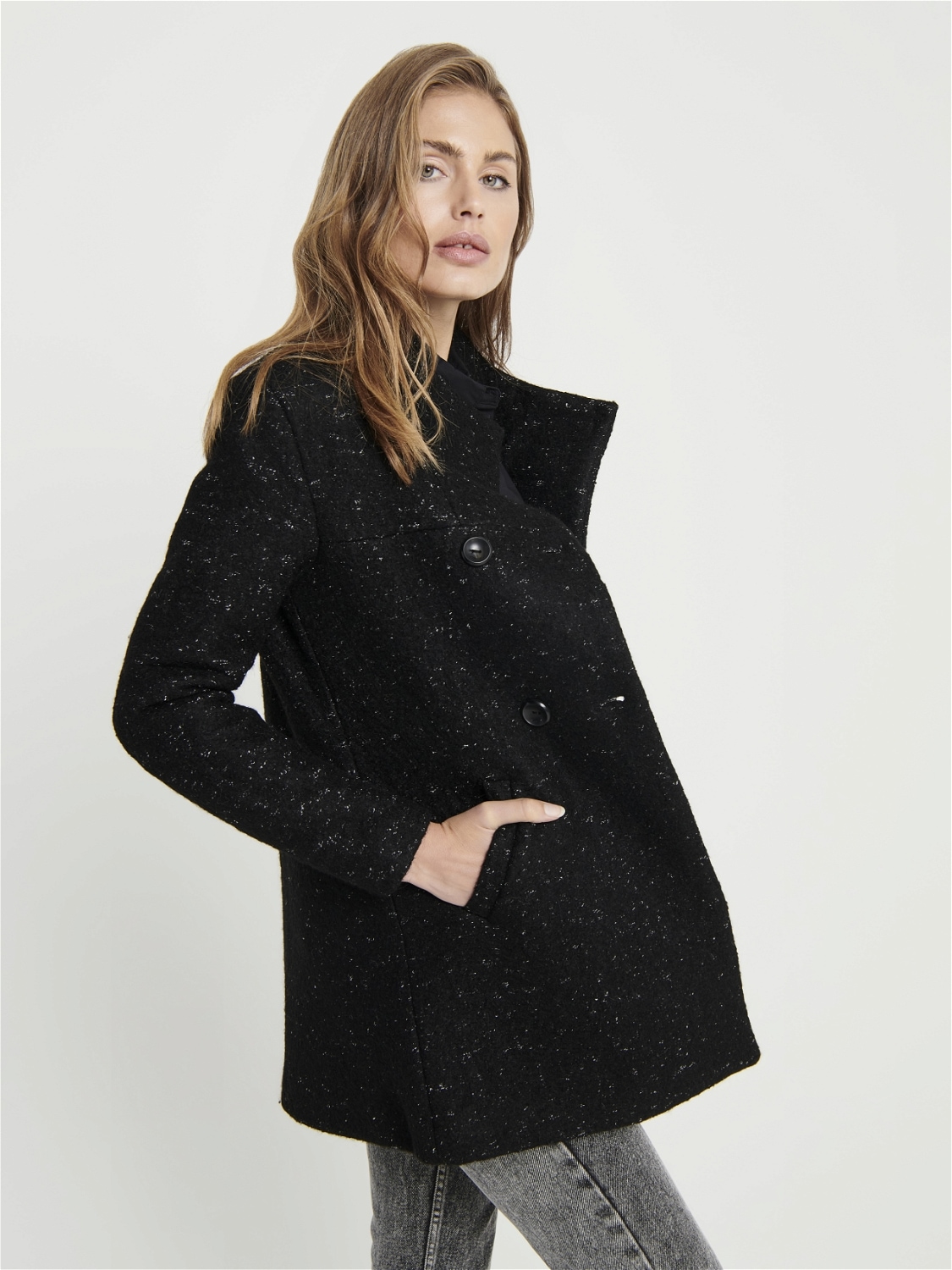 ONLY Langjacke »ONLNEWSOPHIA WOOL COAT OTW CC« mit Wolle