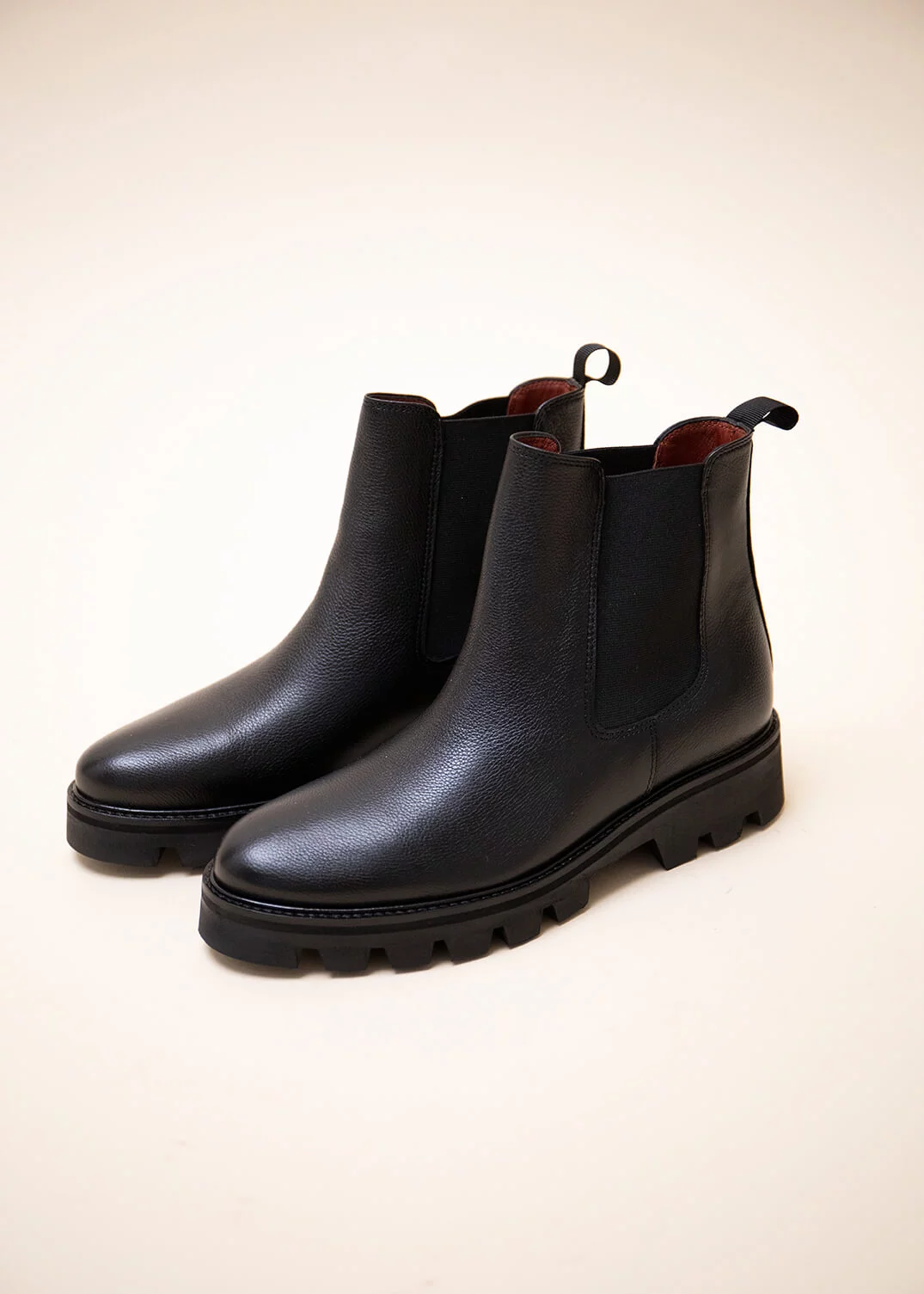 BOOTS LAURENE CUIR NOIR