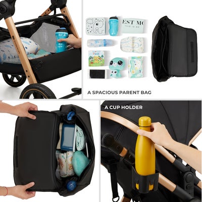 Kinderkraft ESME 2-in-1 Duovogn, Pure Black