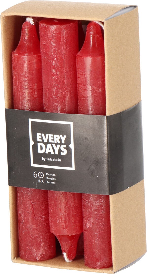 Everydays dinerkaars Rustic rood 6 uur 6 stuks