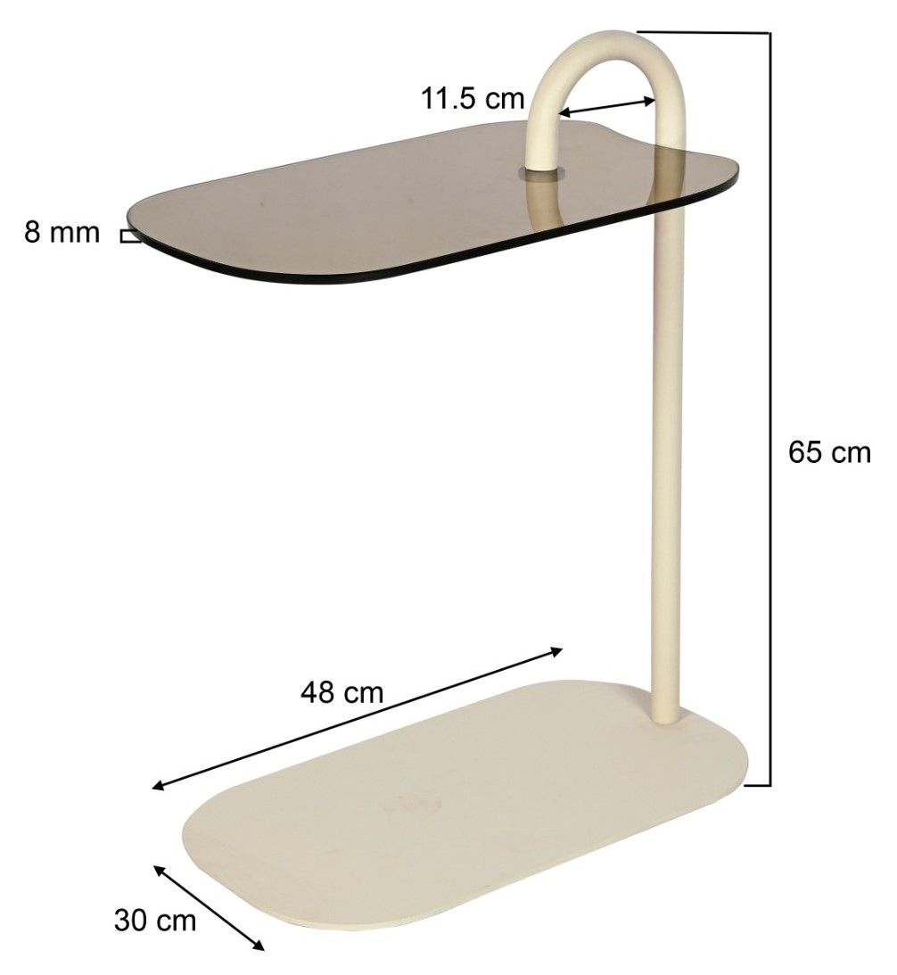 Bijzettafel Amy B48 x D30 x H65 cm