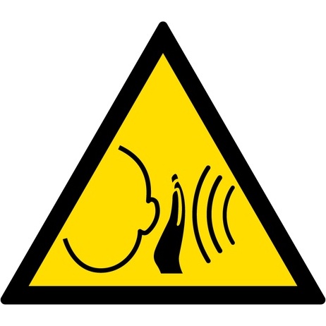 Signalétique danger W038 - Bruit fort soudain - Norme ISO 7010