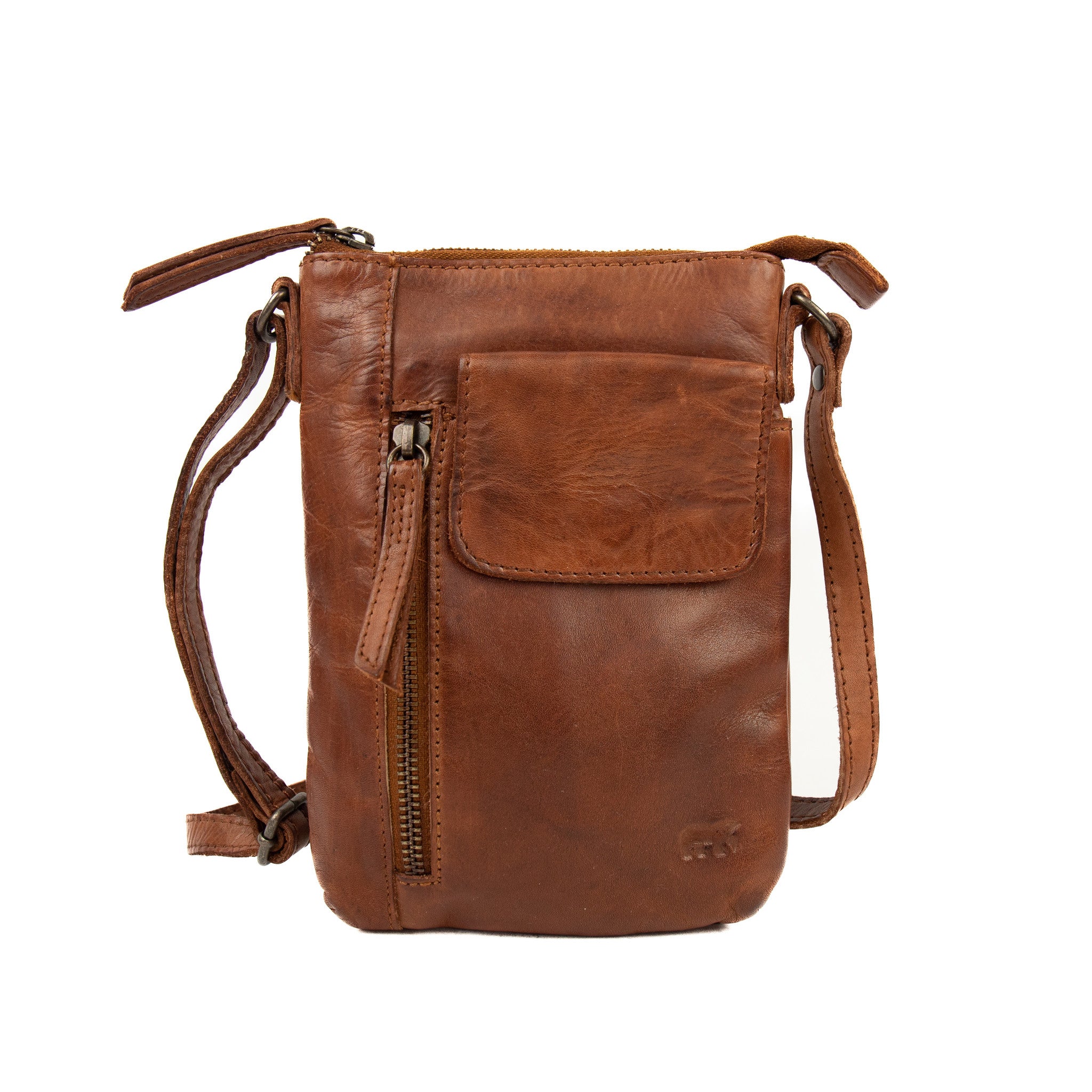 Schoudertasje 'Senna' cognac - CL 42240 Cognac