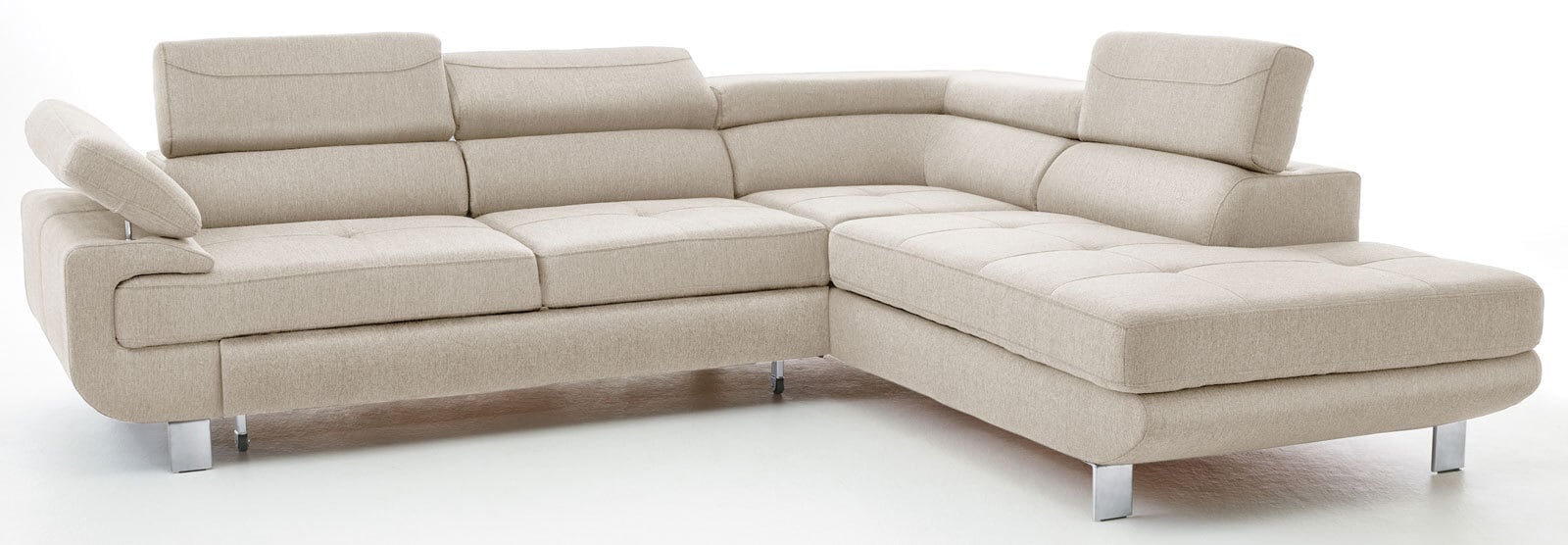 PHILL HILL Ecksofa BACKSTREET Stoffbezug Hellbeige ca. 275 x 230 cm