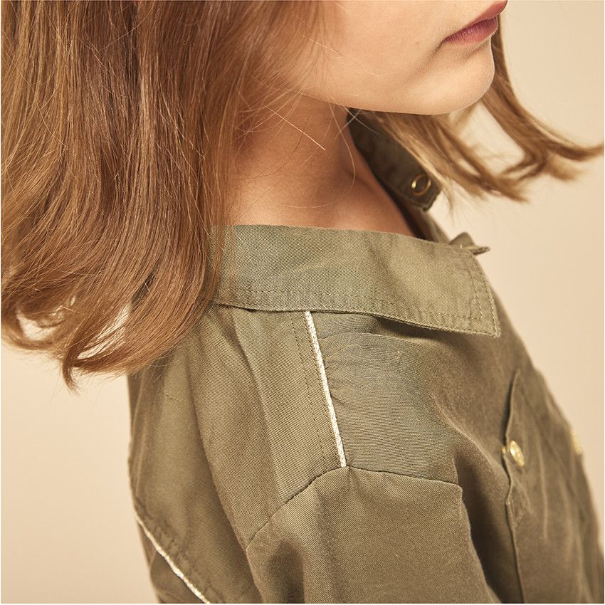 Robe chemise en lyocell avec ceinture pour fille