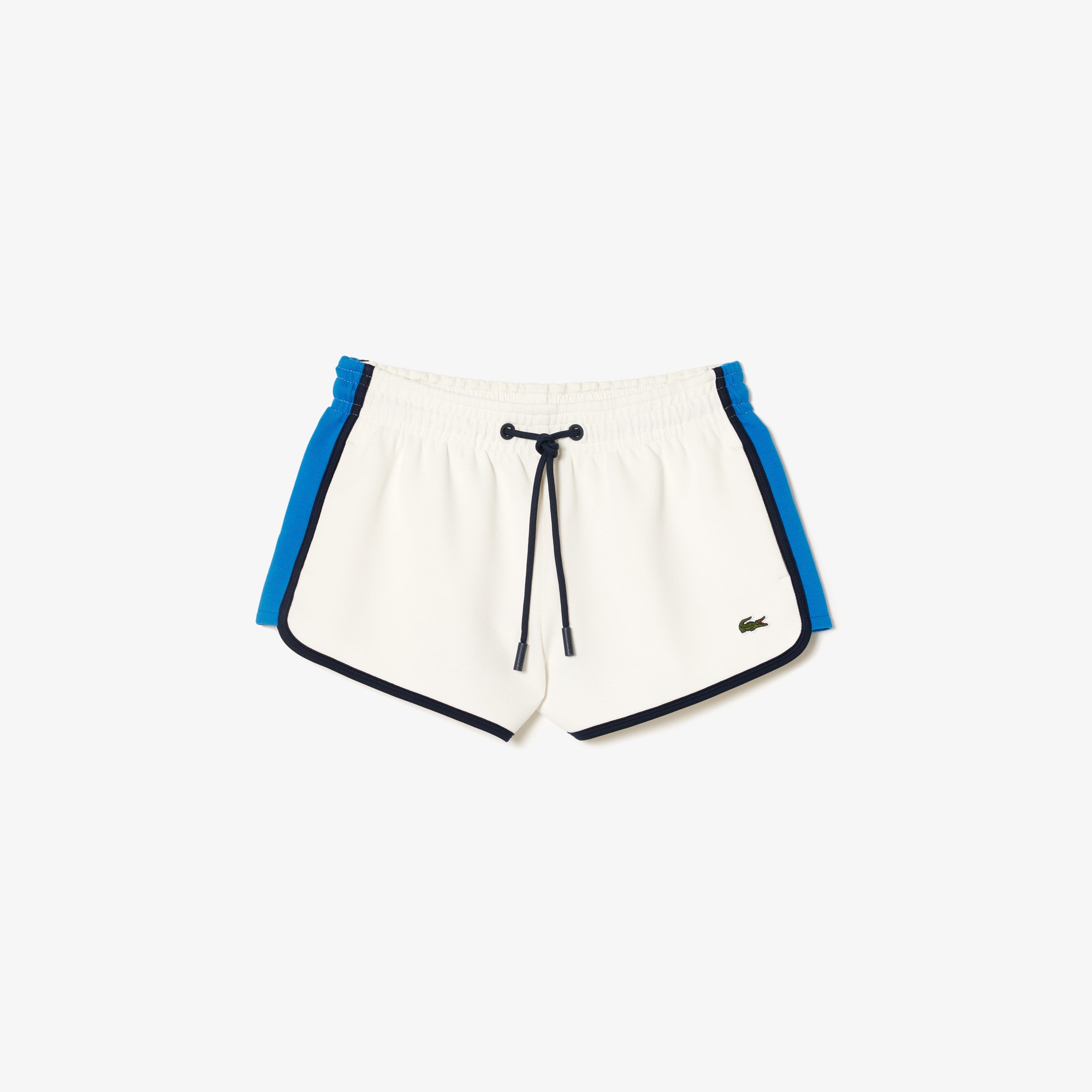 Short découpes contrastées en piqué double face Shorts - Blanc - Lacoste - Femme
