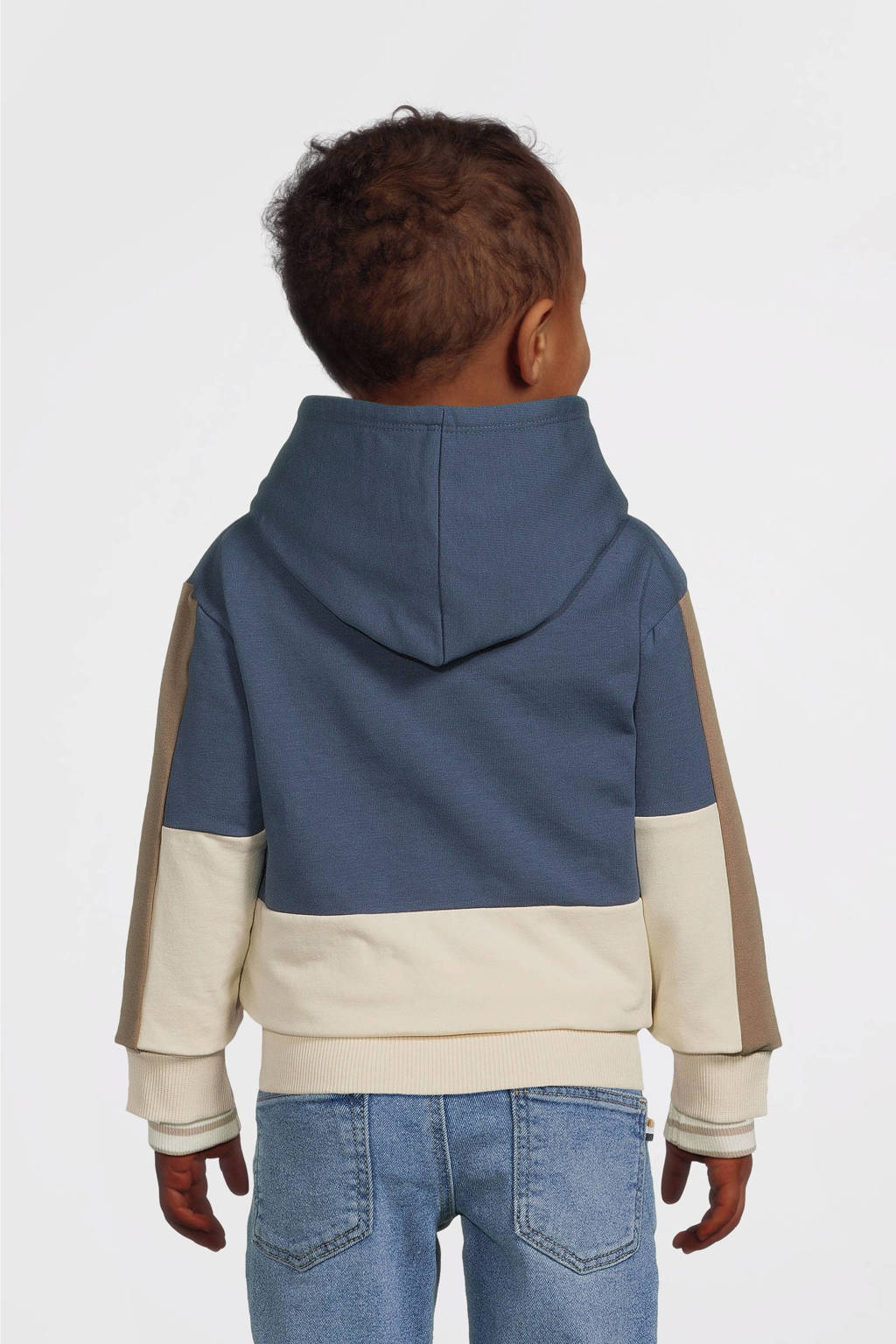 NAME IT sweater NMMOALLER blauw/ecru/bruin