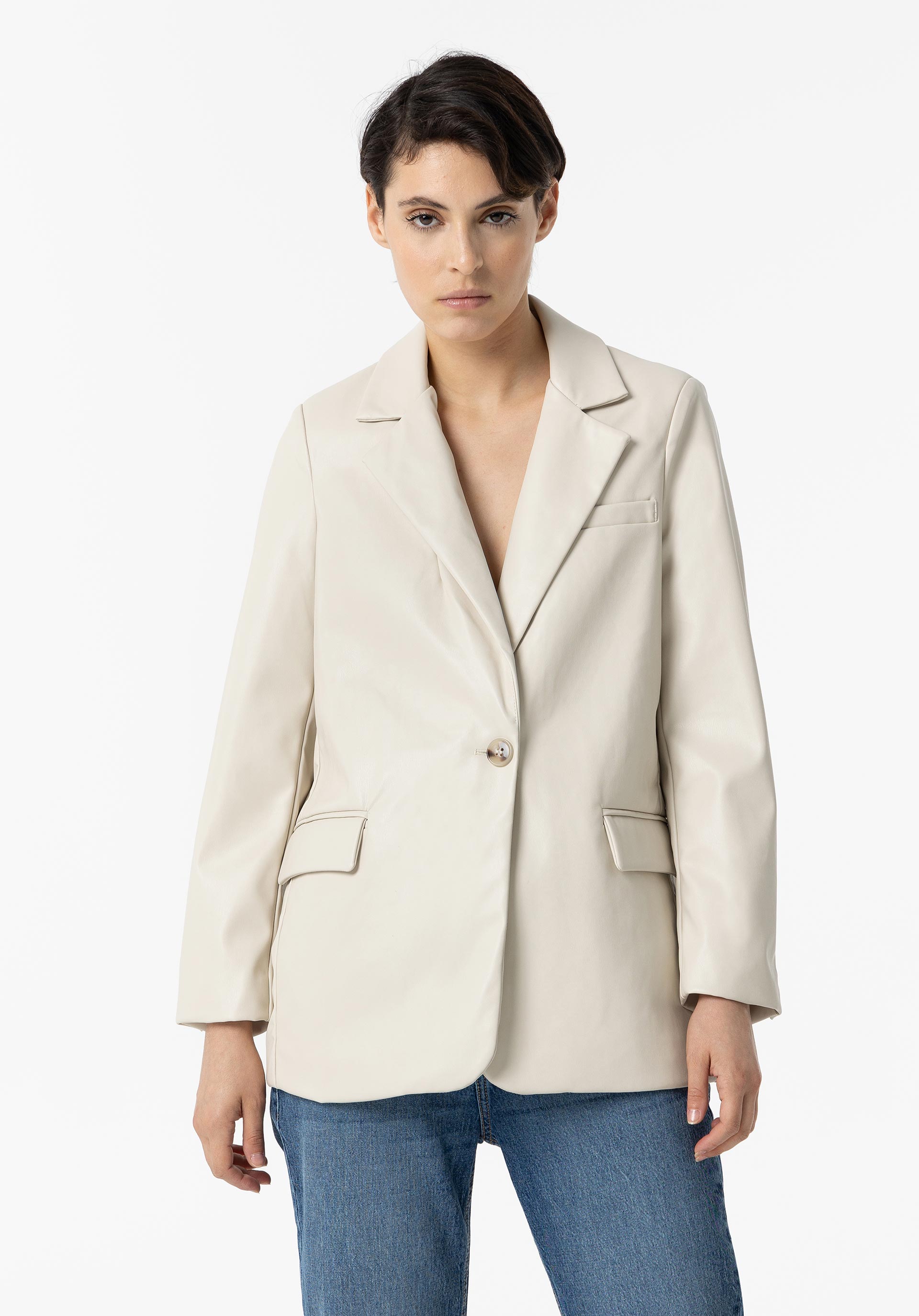 Blazer Efeito Pele