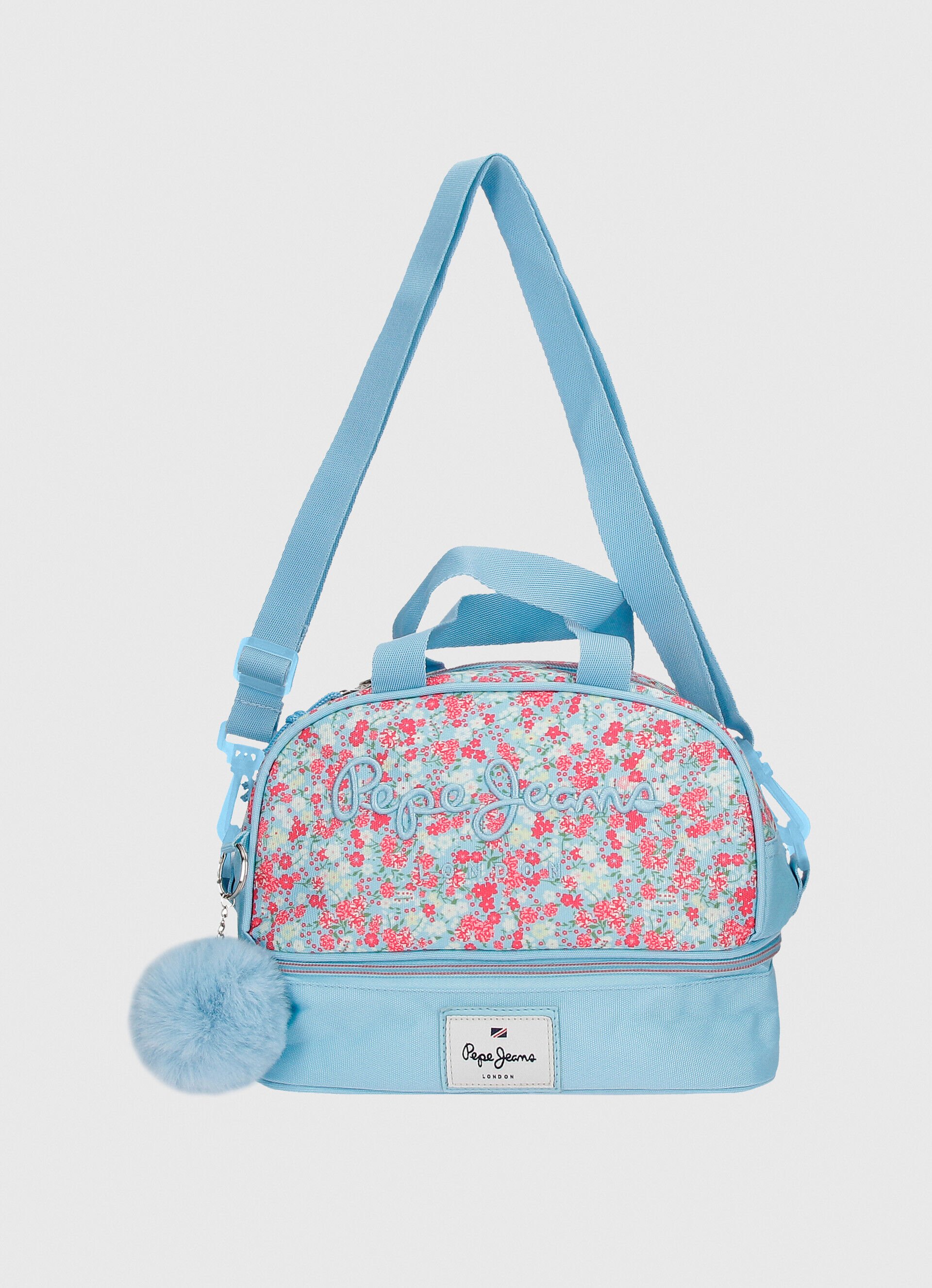 Bolsa transversal infantil com estampa floral - tamanho único