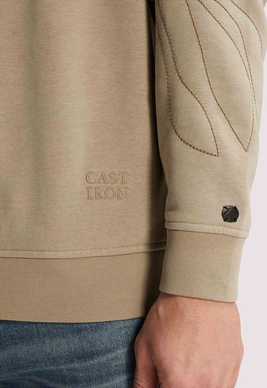 Cast Iron Off-placed Artwork Sweater