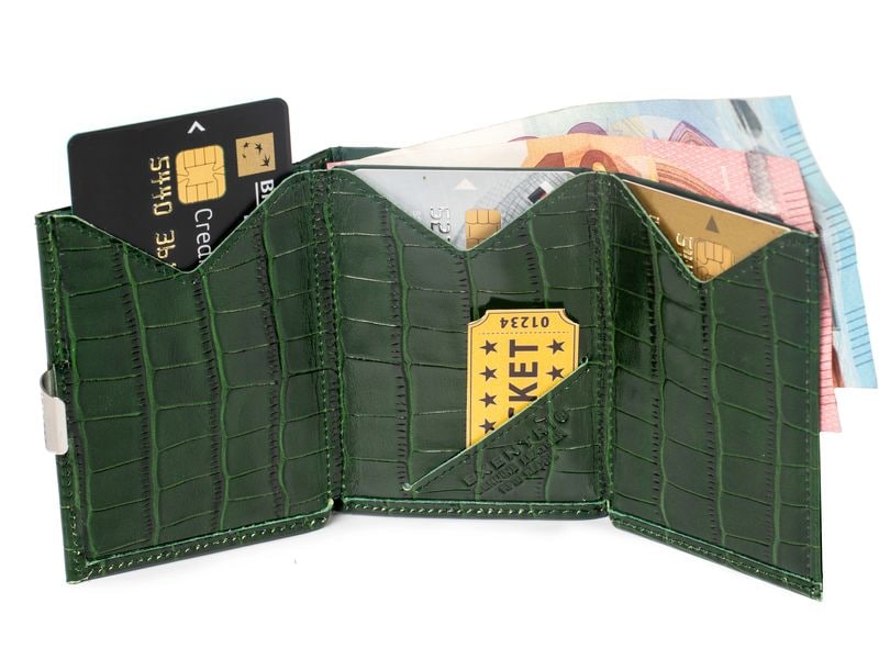 EXENTRI Portemonnaie Multiwallet Caiman Green Brieftasche
