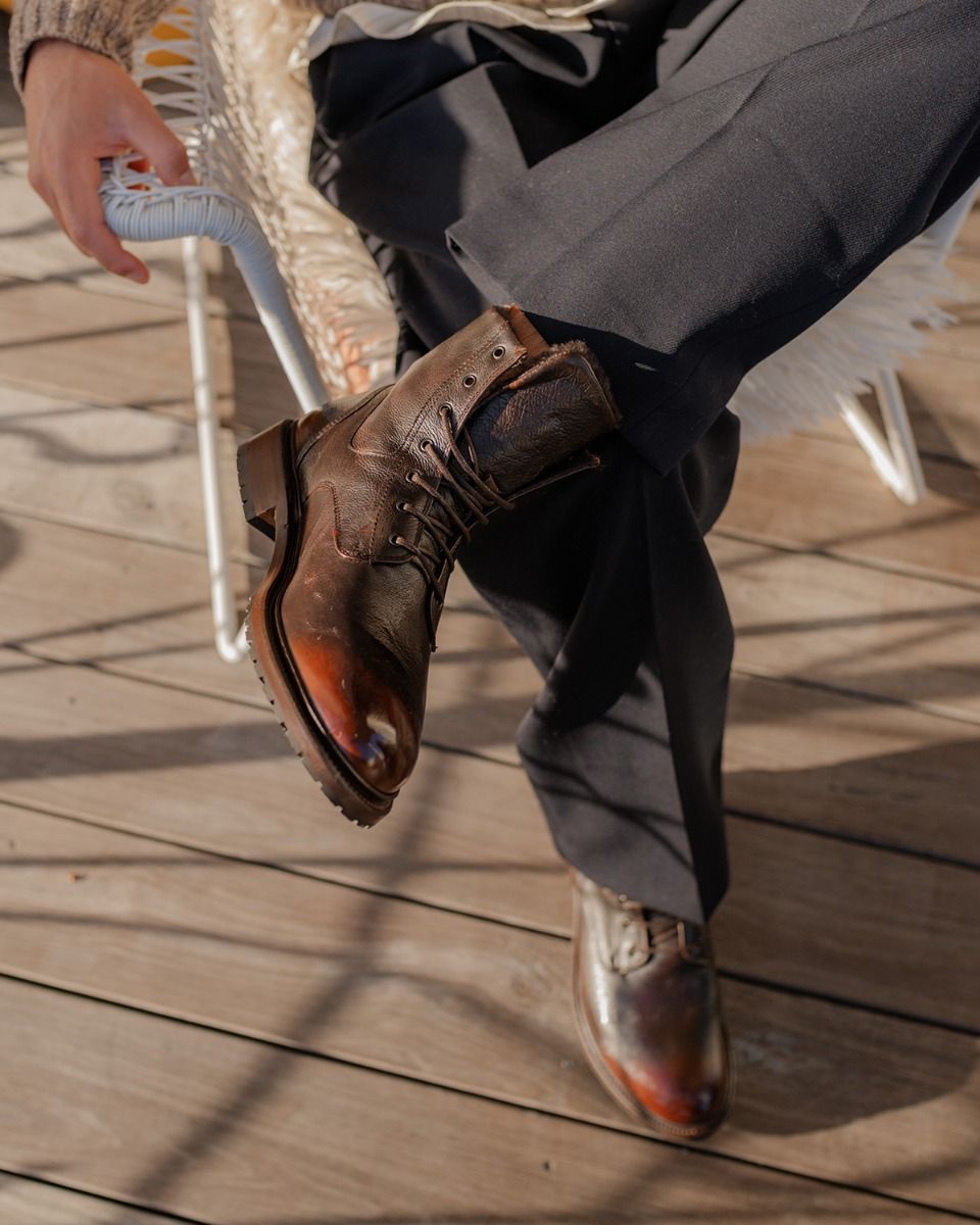 Cordwainer M23023 Donkerbruin Heren Veterboots