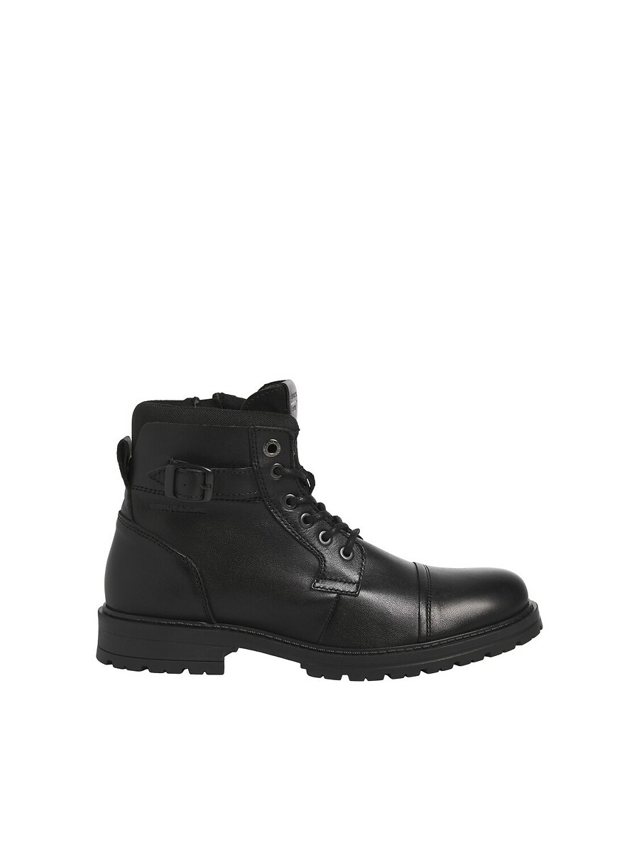 JACK & JONES<br>Botas de tornozelo Dexter em couro com cadarços