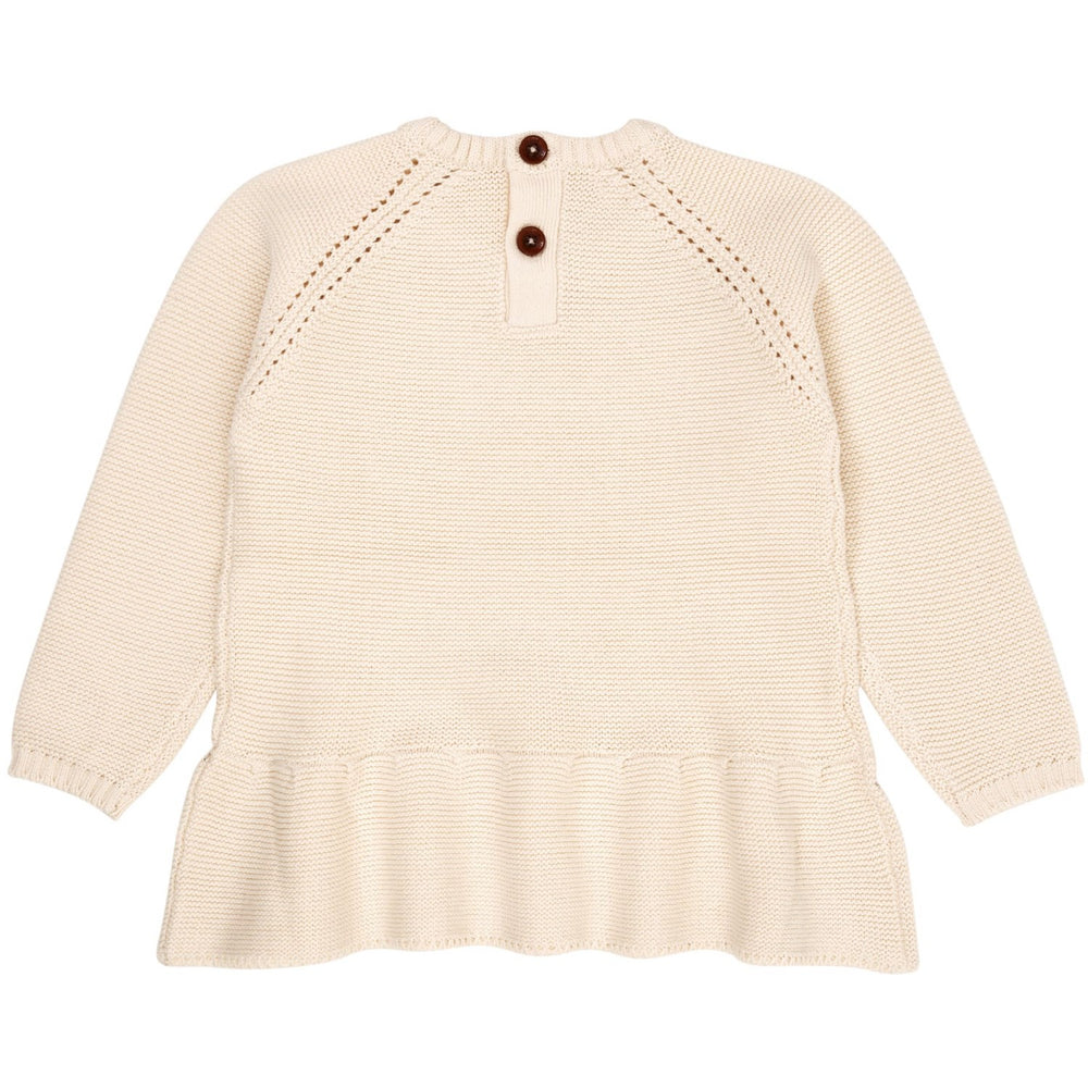 Køb COPENHAGEN COLORS Cream Knitted Pullover W. Frill