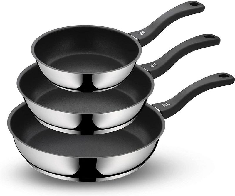 WMF - Devil 3-delige Koekenpan Set - Gecoat - Diameter 20 cm, 24 cm, 28 cm - Roestvrij Staal