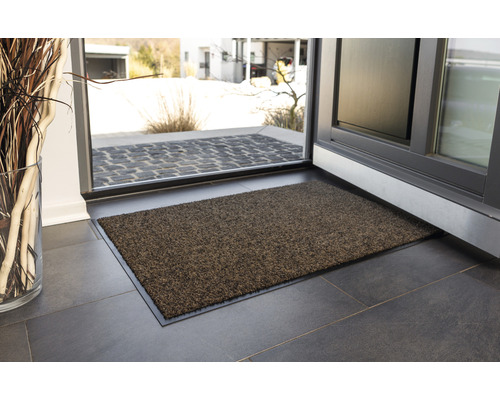 Op maat gemaakte Proper Tex bruine deurmat, 120 cm breed (per meter verkocht)