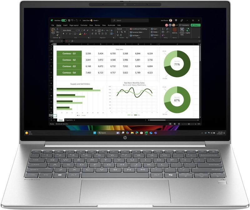 HP ProBook 4 G1q 14 inch Notebook Next Gen AI-pc Wolf Pro Security Edition