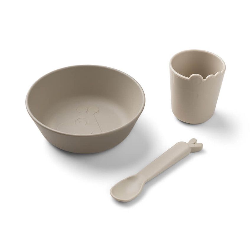 Kit vaisselle premier repas Kiddish sable - Ecru