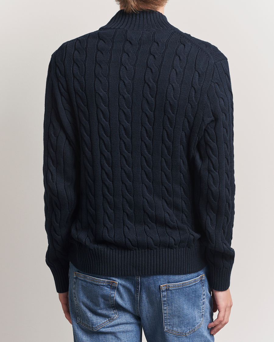 Polo Ralph Lauren Cotton Cable Half Zip Hunter Navy
