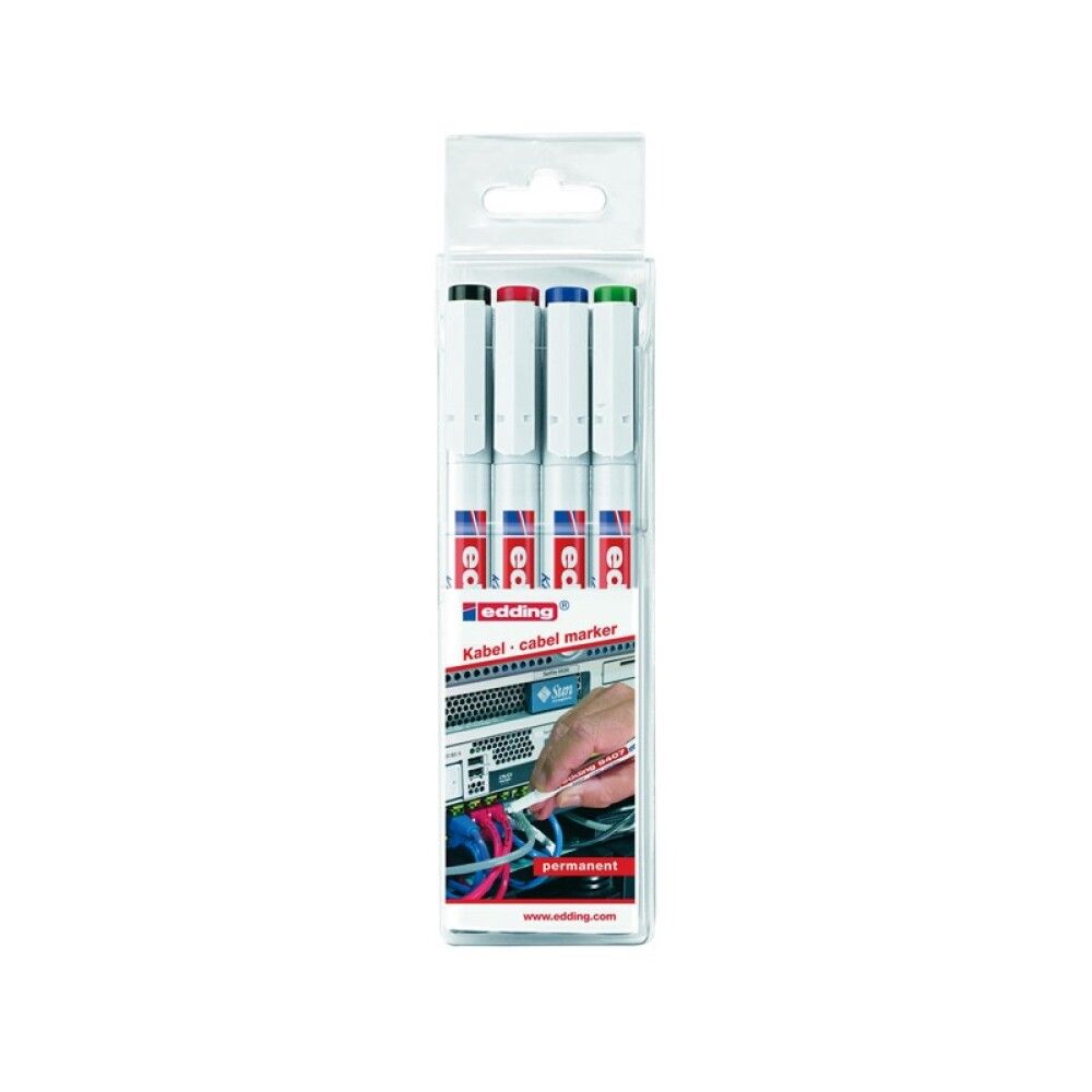 MARKERINGSPENN EDDING KABEL PERMANENT 4PK
