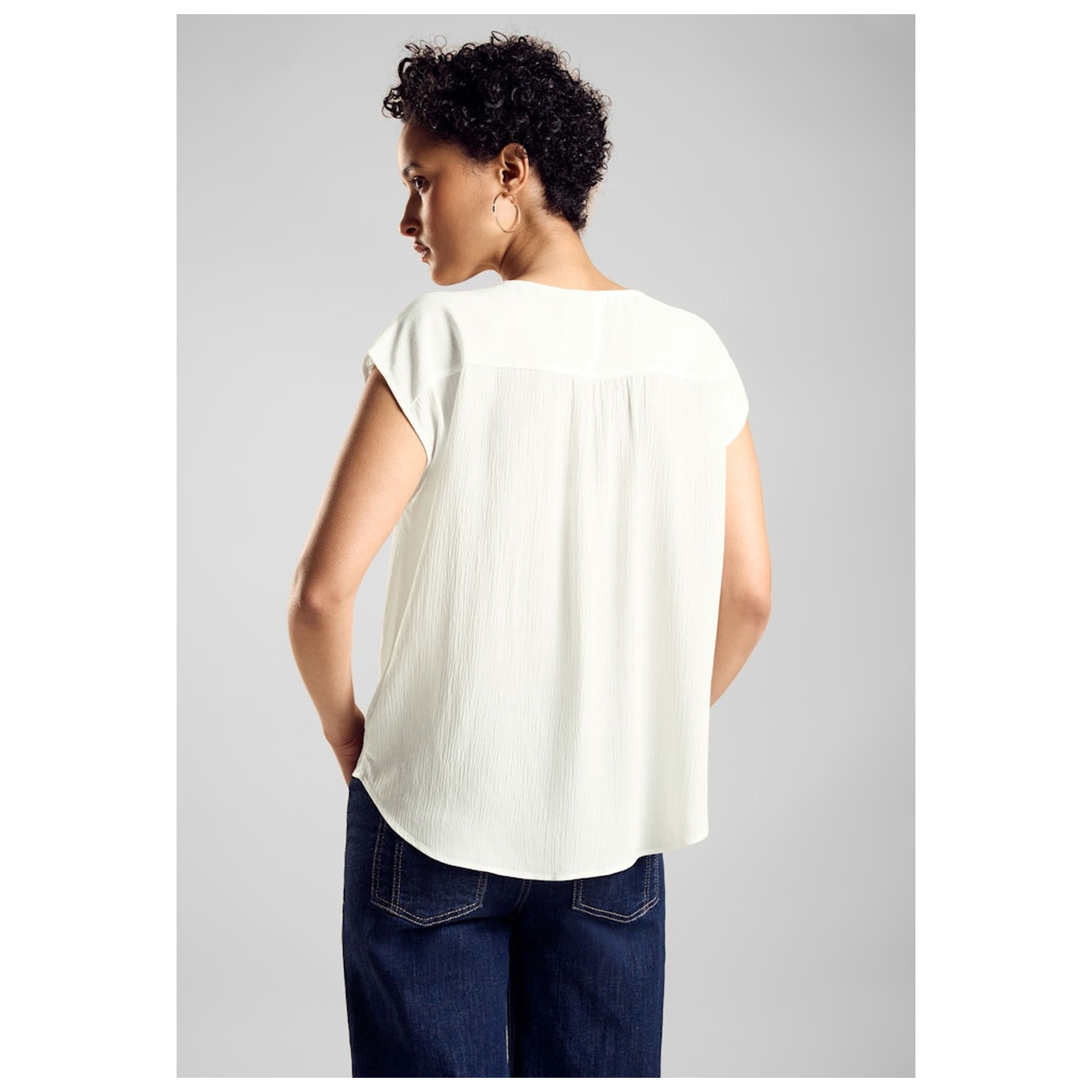 Street One Blouse Top w button panel UNI