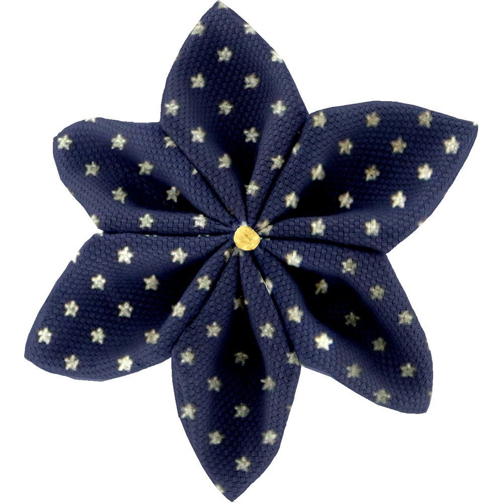 Barrette Fleur Étoile 4 Etoile Or Marine