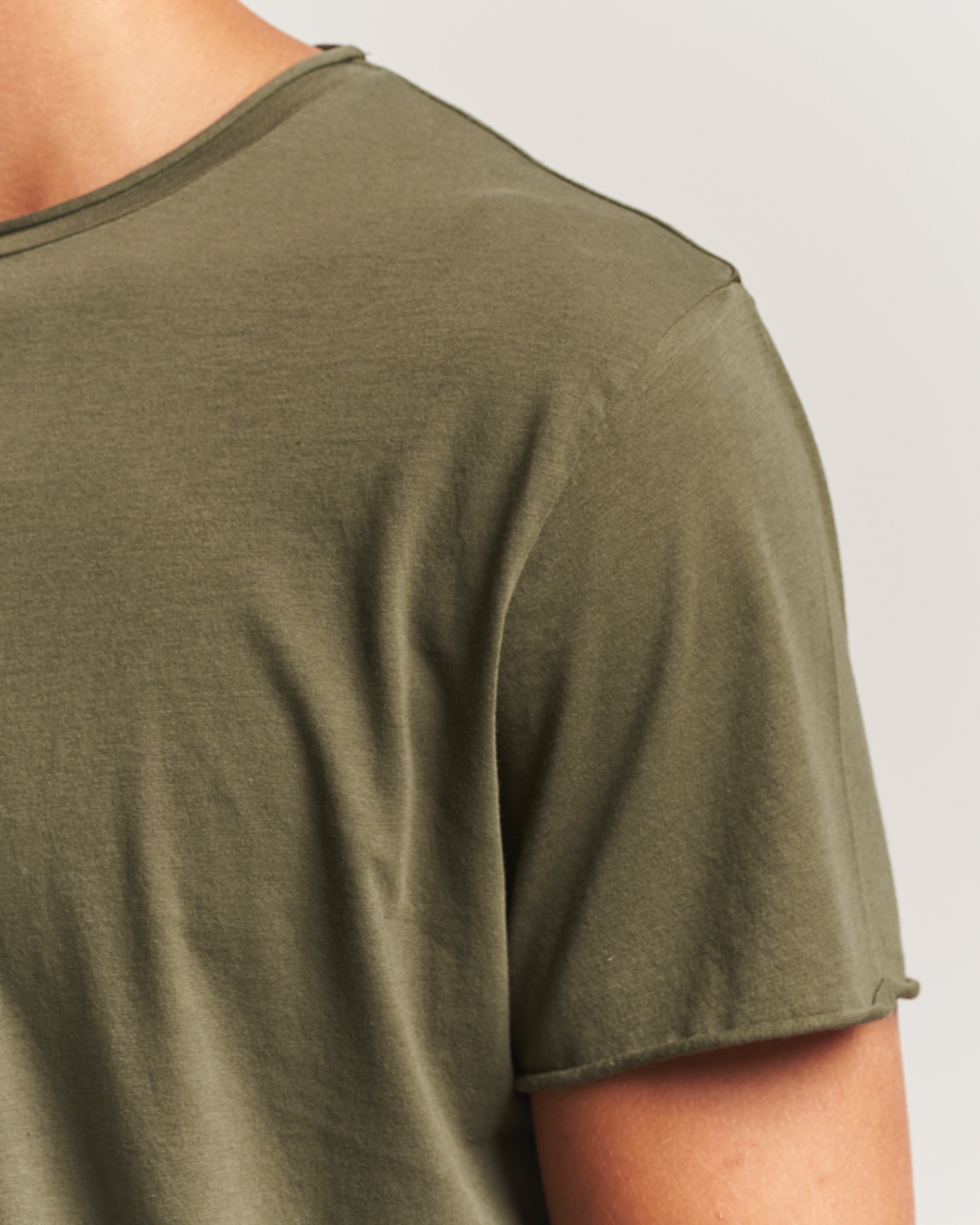 Filippa K Roll Neck Crew Neck T-Shirt Dark Olive