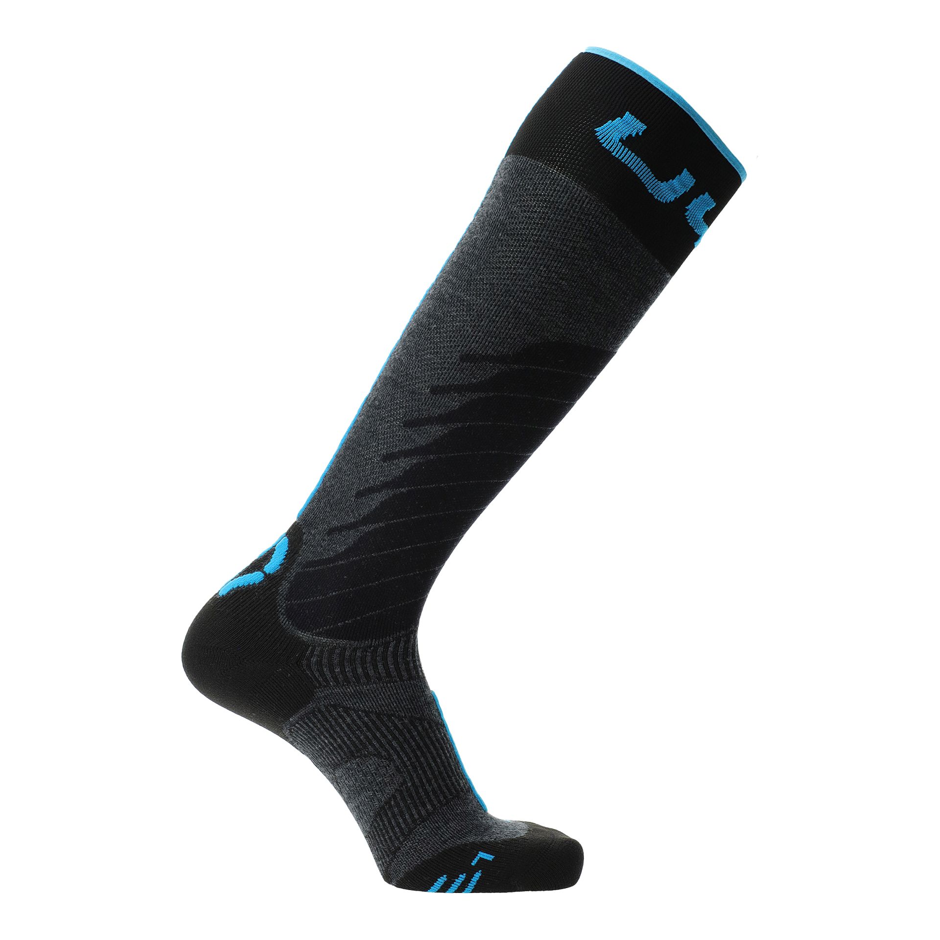 UYN MAN SKI ONE MERINO SOCKS Anthracite/Turquoise