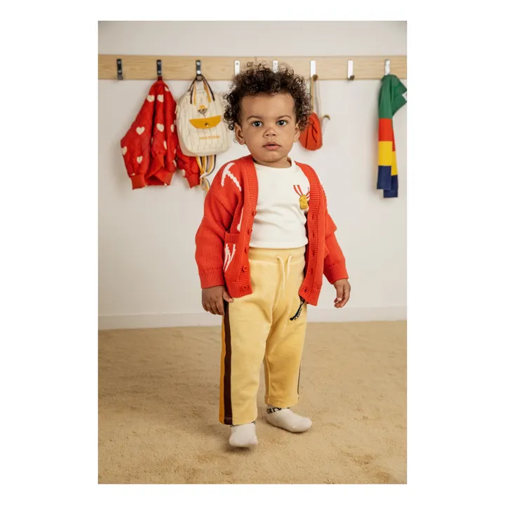 Mini Rodini Pantalon Tennis Eponge Bio | Jaune pâle