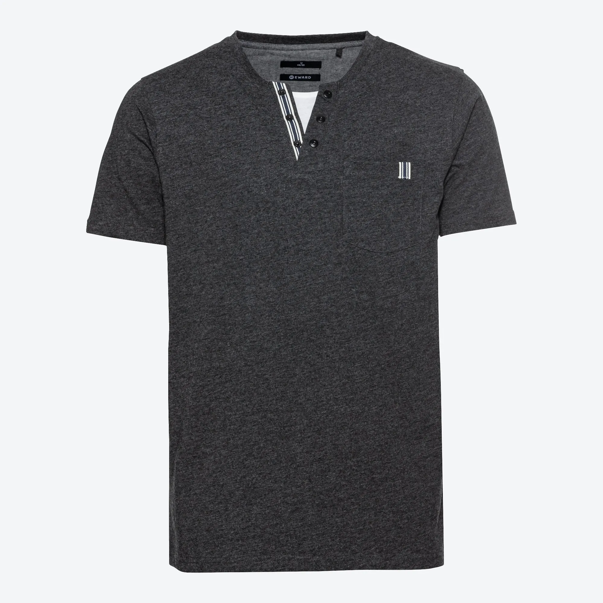 Herren-T-Shirt mit Henley-Kragen