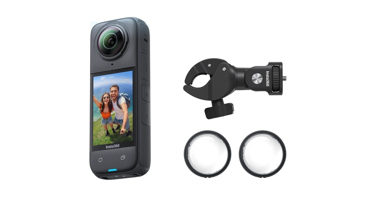 Insta360X4 Motorcycle Bundle videocamera  (Zwart, 8K, 360°)