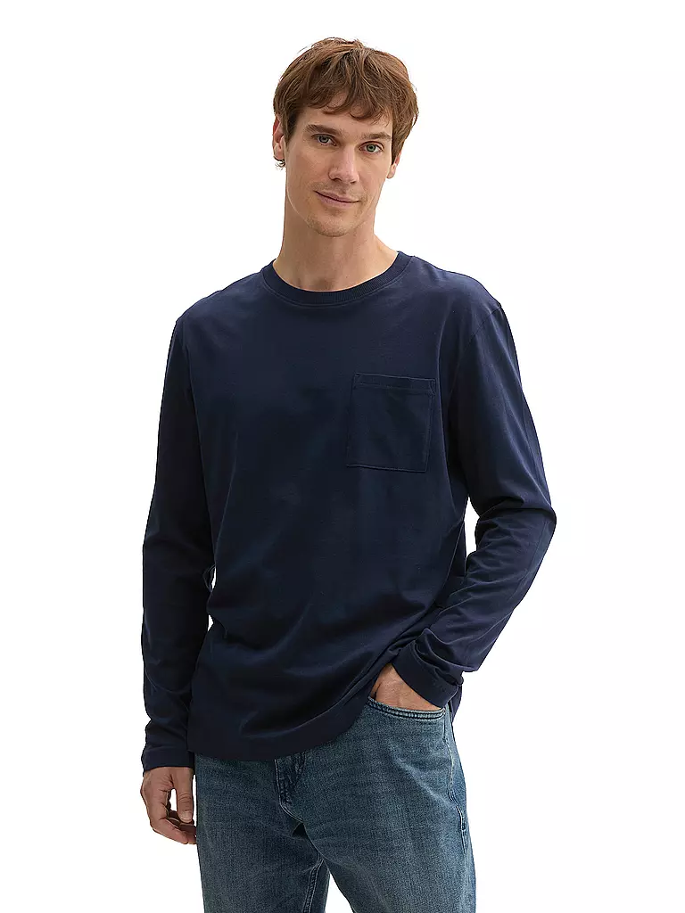 TOM TAILOR Langarmshirt dunkelblau