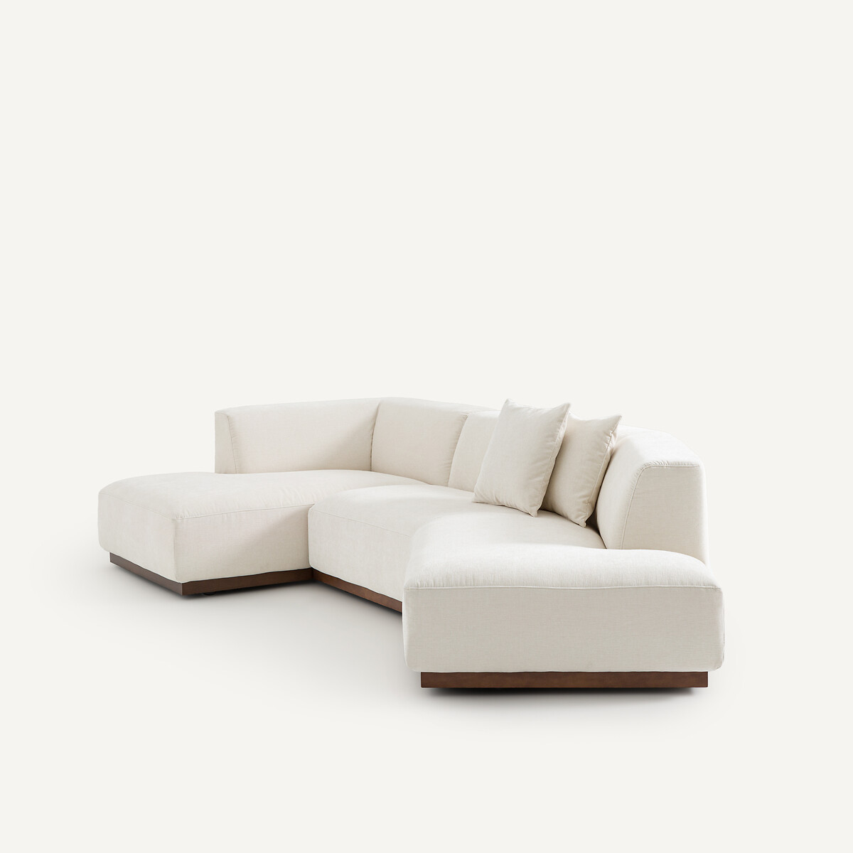 AM.PM<br>Sofá de canto aberto em veludo chenille, Jacopo