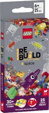 LEGO® Books: ReBuild Activity Cards: Space (with over 30 activity cards and 25 LEGO elements)