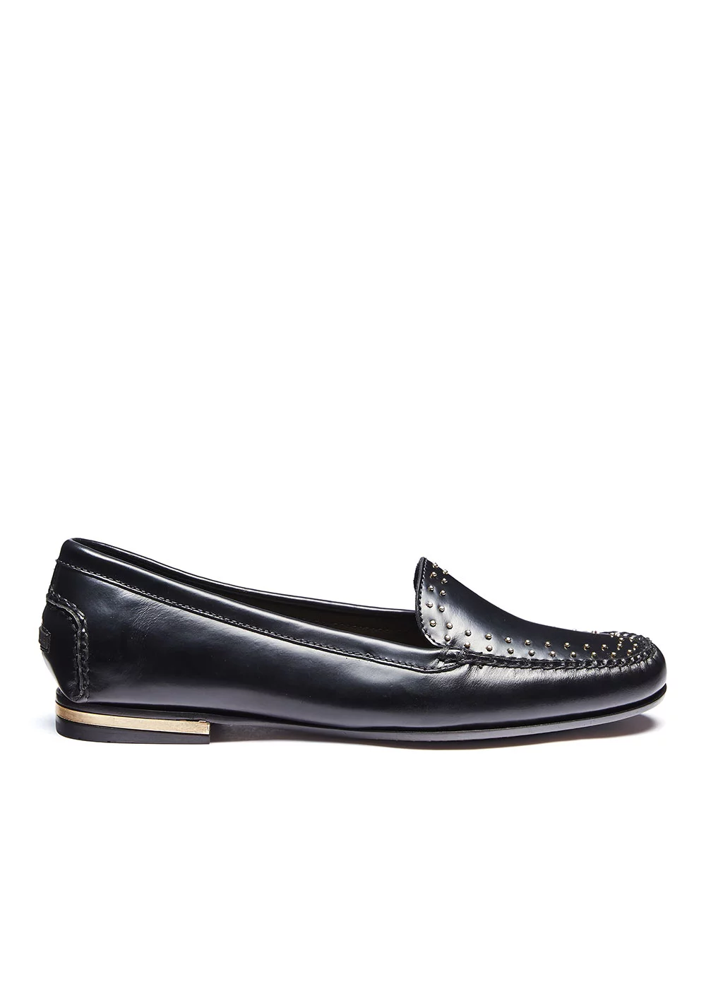 MOCASSIN NAIL PLUG SPAZZOLATO NOIR