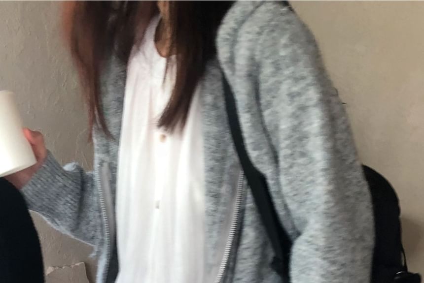 SeoulPop - Blouse met lange mouwen en knoopjes