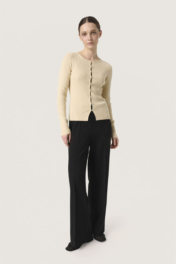 Soaked in Luxury SLSpina Slim Cardigan Oatmeal