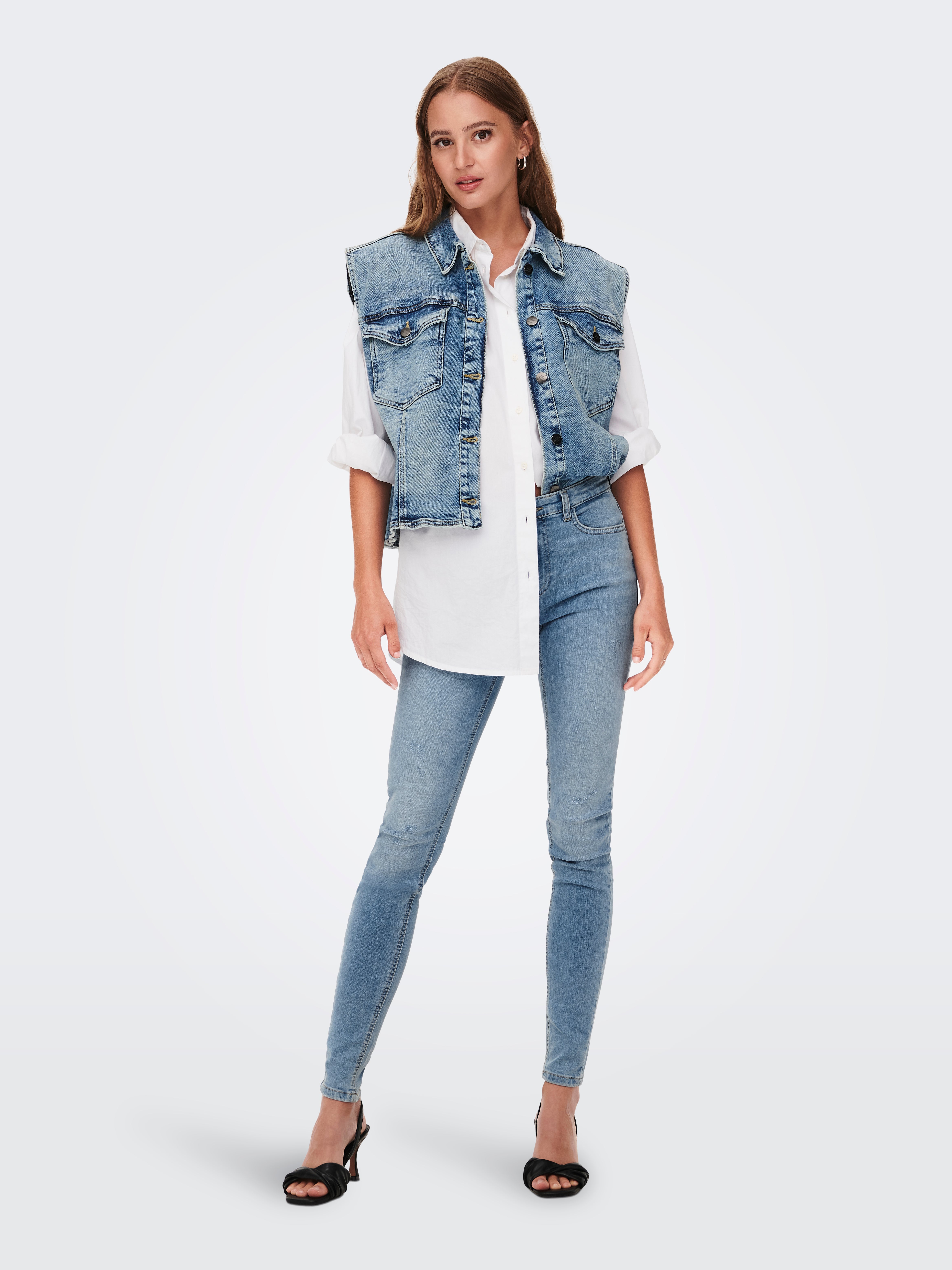 JDYBLUME Mittlere Taille Skinny Fit Jeans Light Blue Denim